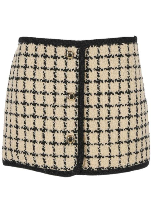 Ivory white/black skirt Miu Miu | MG2134S-OOO139KF0A72